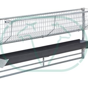 Voerhek L = 2,46 m met goot B = 0,30 m en ruif standaard